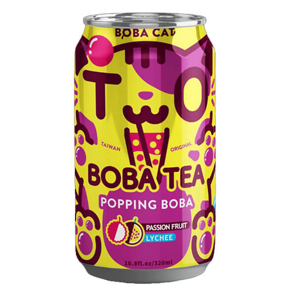 Boba Cat Passion Fruit Lychee Boba Tea 320ml
