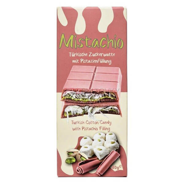 Mistachio Angel Hair Pink Chocolate with Pistachio 80g