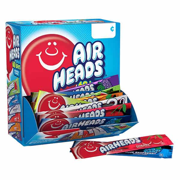 Air heads sladkarije, sadni gumiji, ameriške dobrote, sladki prigrizki za otroke, sprostitev, okusne žvečilke, dišeče sadne bombone, vitaminske sladkarije za vse priložnosti.