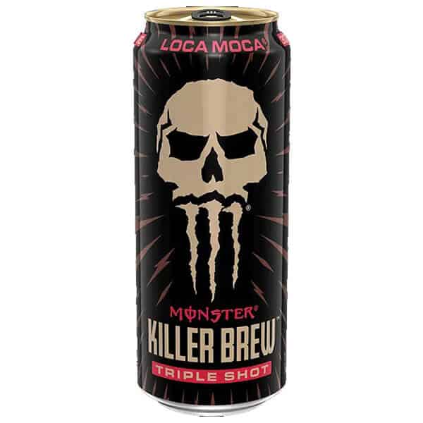 Kovina pijače Monster Killer Brew Triple Shot z motivom lobanje, energična in močna, primerna za povečanje energije in vzdržljivosti, idealno za aktivne posameznike.