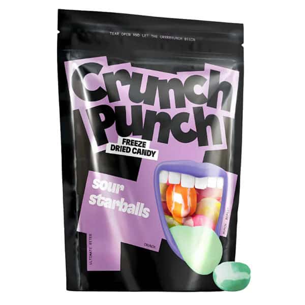 Crunch Punch zamrznjena posušena sladkarija, slane starballs z okusom kislega sadja, primerno za sladico ali mai na voljo v spletni trgovini AmeriskedoBrote.si.