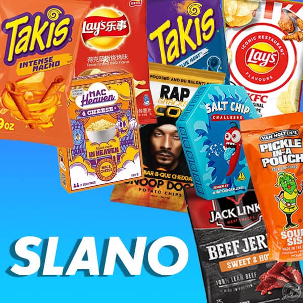 Lay's Takis začinjene prigrizke, čips in posebne slaščice za ljubitelje okusnih ameriških dobrot. Raznolik izbor prigrizkov za vsak okus, od slanih do pikantnih, z bogatimi okusi in kakovostjo. Uživajte v okusih ameriške čokoladne in slane hrane.