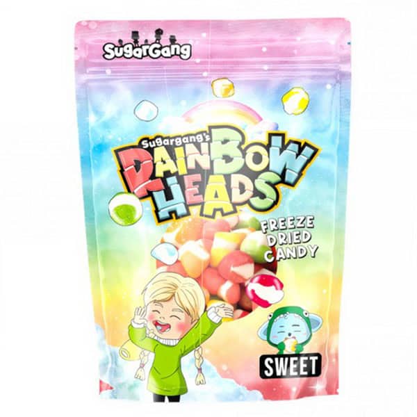 Rainbow Heads zamrznjene sladkarije, sadne ledene bombone, barvita in okusna sladkost za otroke, primerno za popolne sladke trenutke in zabavo.