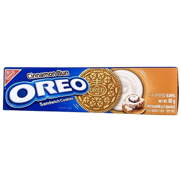 Sladki piškoti Oreo s cimetovim polnilom, zasebno pakirani za popoln prigrizek ali sladico. Idealen za otroke in odrasle, ki obožujejo okus cimetovih piškotov in priljubljenost Oreo.