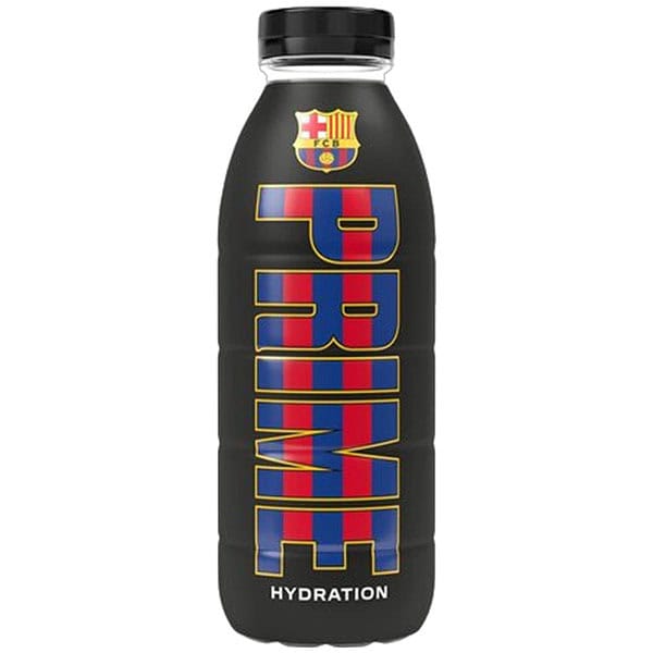 1. Steklenica s športno vannico Barcelona, idealna za hidracijo med treningi in vožnjo, z logotipom kluba in sloganom Hydration.