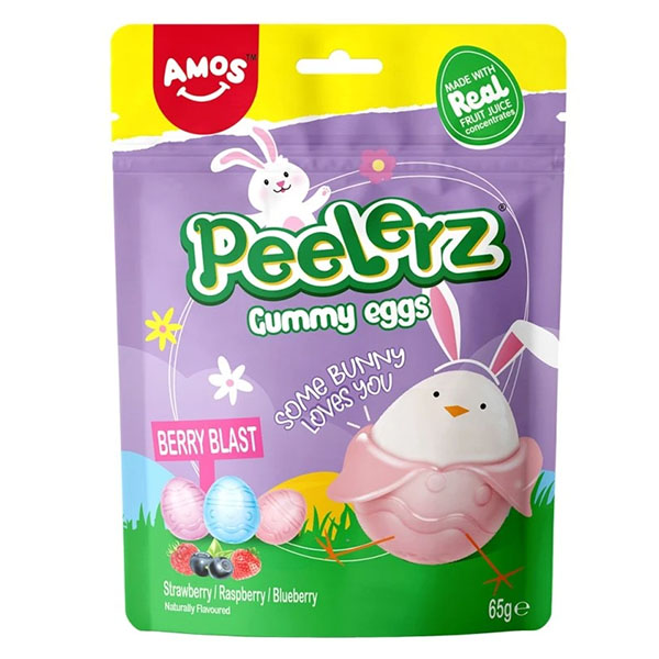 Amos Peelerz Gummy Eggs 65g