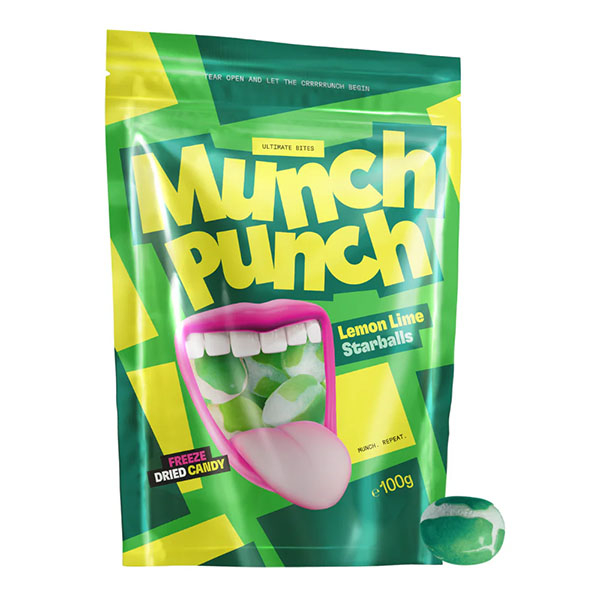 Crunch Punch Lemon Lime Starballs 50g