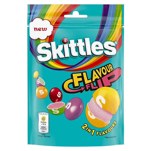 Skittles Flavour Flip Pouch 136g